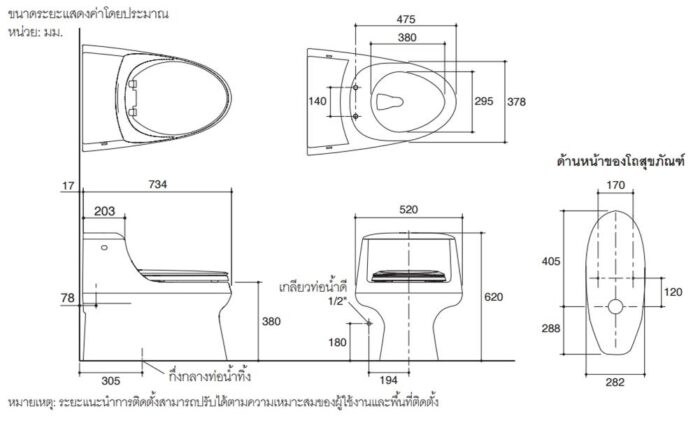 ขายสุขภัณภัณฑ์พร้อมส่งแม่สอด